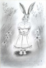 Häsin mit Blume - Bunny with a flower